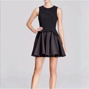 AQ/AQ Size US 2 Black Constitution A-Line Flared Sleeveless Mini Dress
